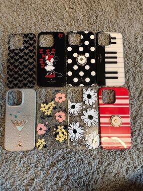 Kate Spade iPhone Case. Set of 8 ProMax 13 and ProMax 14.